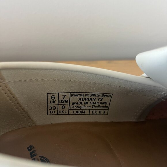 DR MARTEN ADRIAN TASSEL LOAFER WHITE LEATHER US 8 / UK 6 - Picture 3 of 3